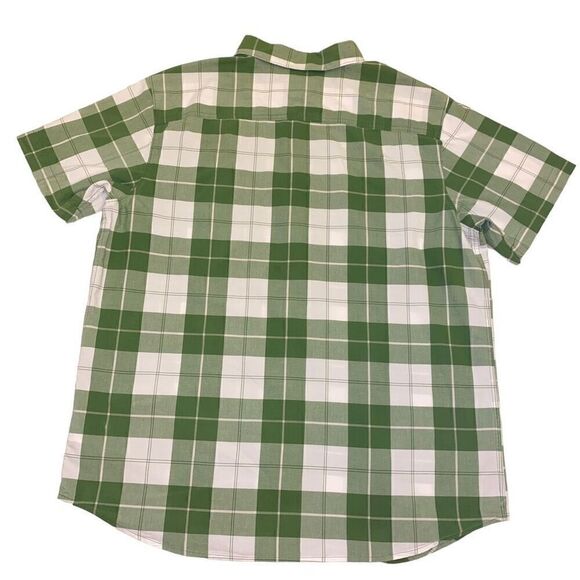 Columbia Sportswear Green and White Plaid Button Down Casual Shirt Size XL‎ - Picture 7 of 14